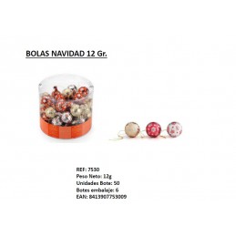 BOLAS NAVIDAD NADAL 12GMS....