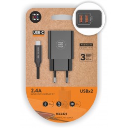 CABLE NEGRO NYLON USB A- a...