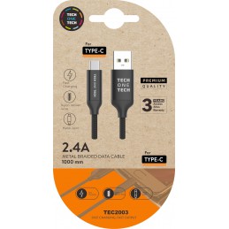 CABLE NYLON USB-C (TEC2003)