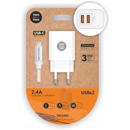 CARGADOR DOBLE+CABLE NYLON...