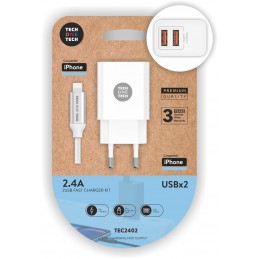 CARGADOR DOBLE + CABLE...