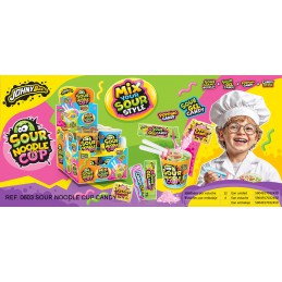 SOUR NOODLE CUP CANDY 12U/.