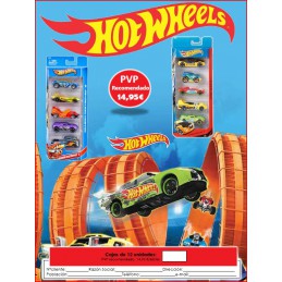 HOT WHEELS PACK 5 COCHES 12U/.